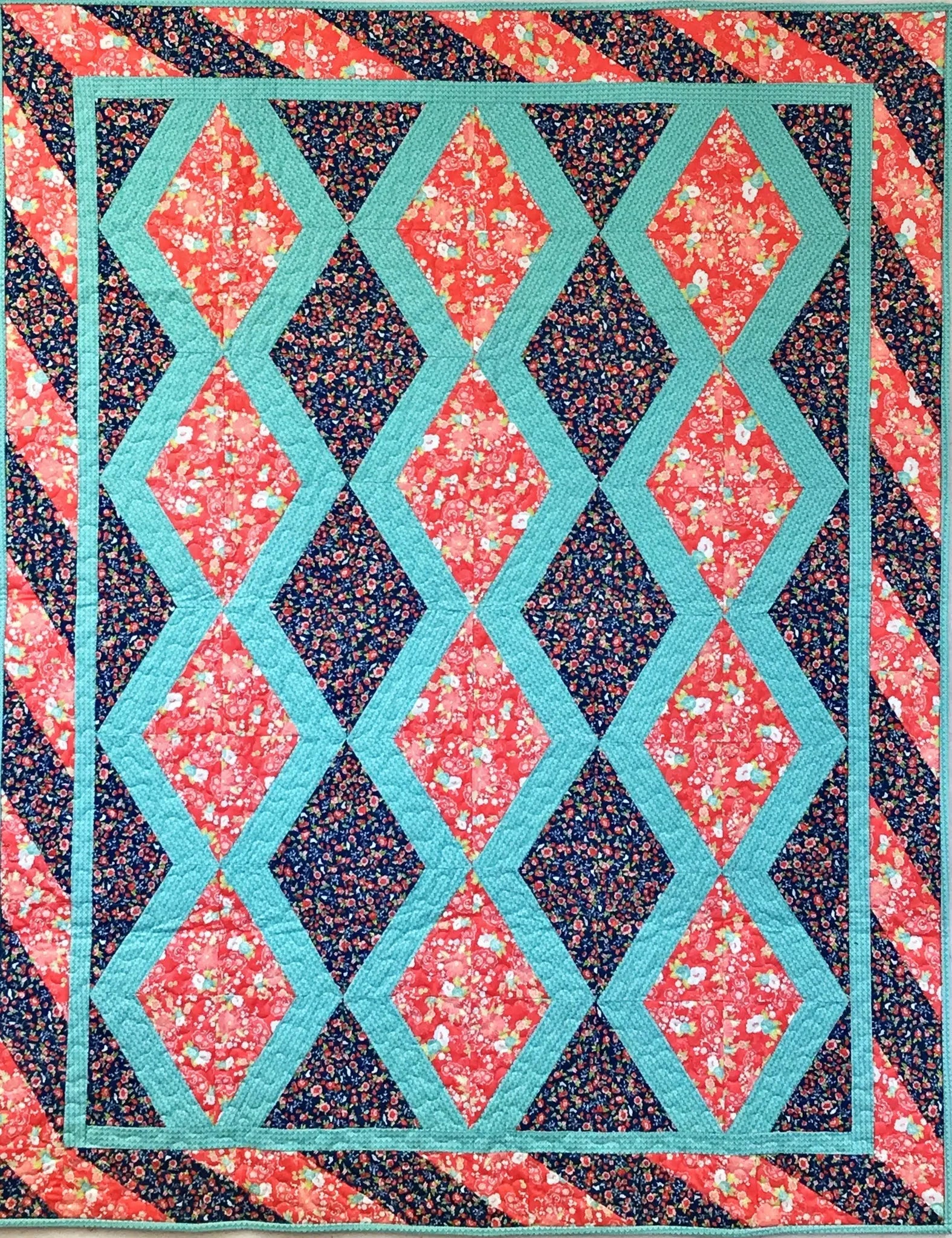 X-Block Clara Pattern Cactus Queen Quilt Company