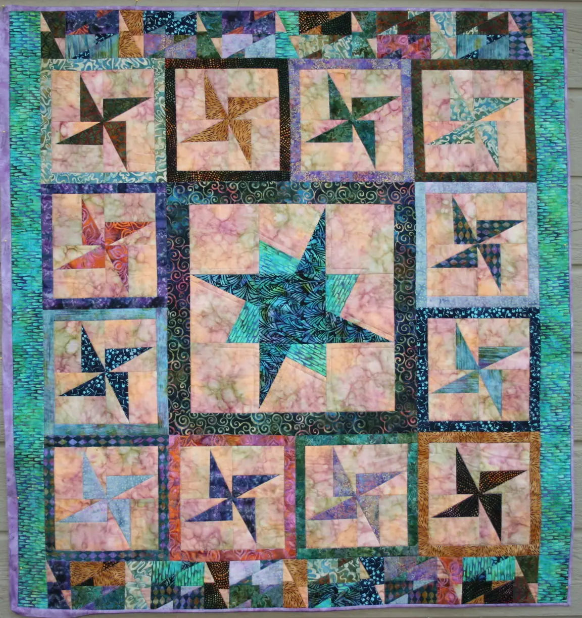 X-Block Dancing Stars Pattern Cactus Queen Quilt Company