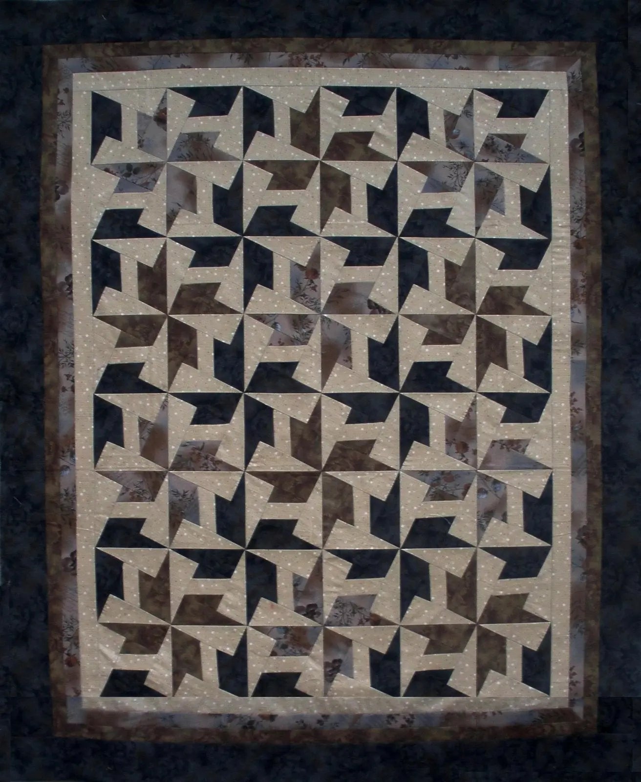 X-Block Thornton Pattern Cactus Queen Quilt Company