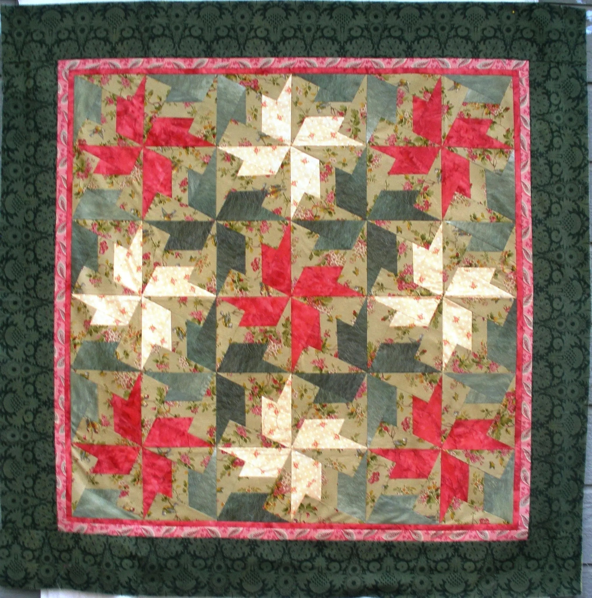 X-Block Thornton Pattern Cactus Queen Quilt Company