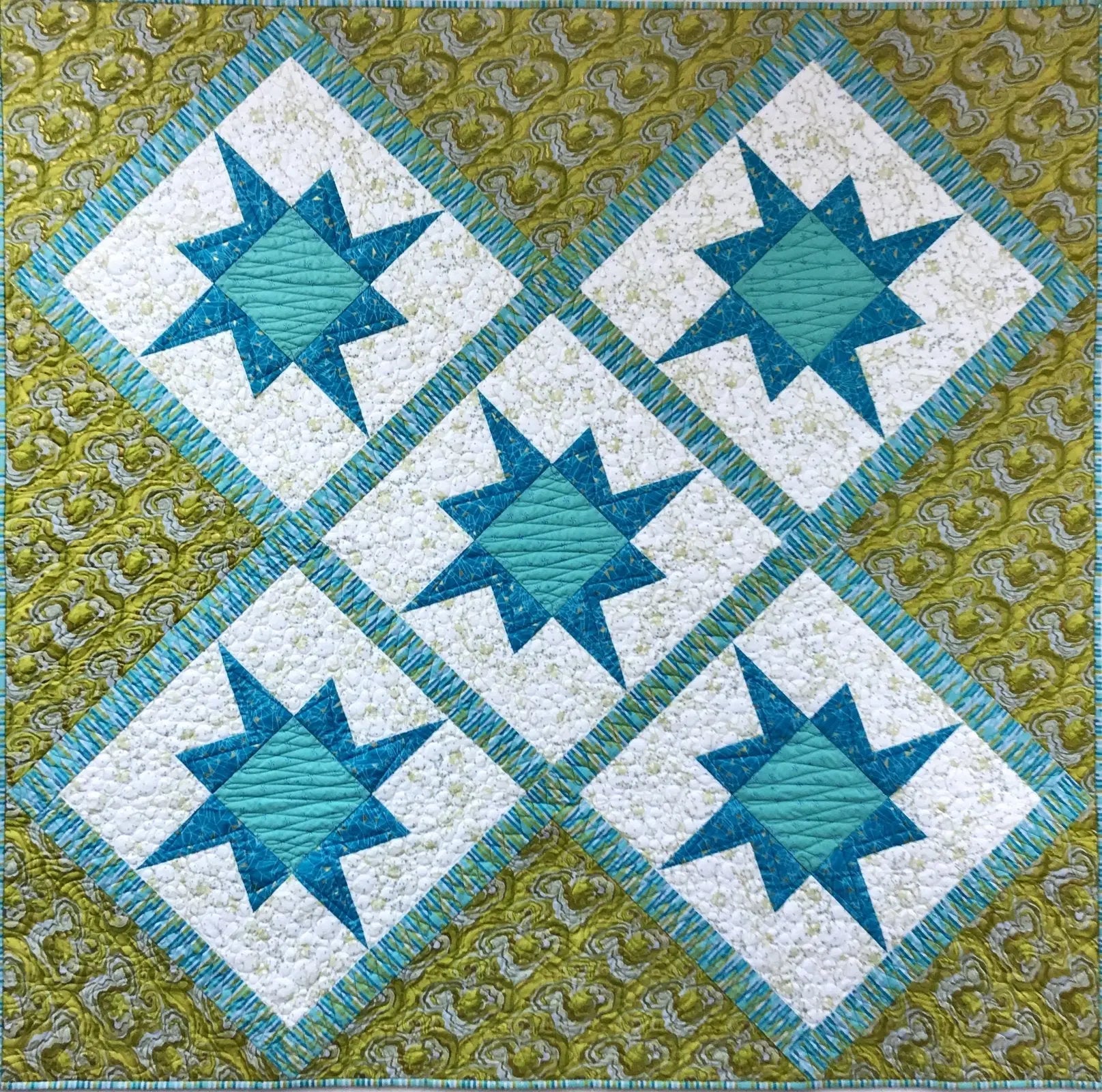 X-Block Victoria Borealis Pattern Cactus Queen Quilt Company