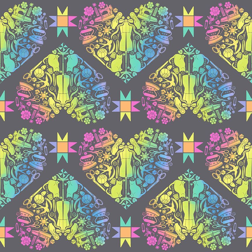 Favorite Things Multi Color 108" Wide Back Cotton Fabric Per Yard