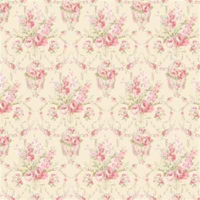 Charlotte - Damask - Cream 44" / 45" Fabric Per Yard