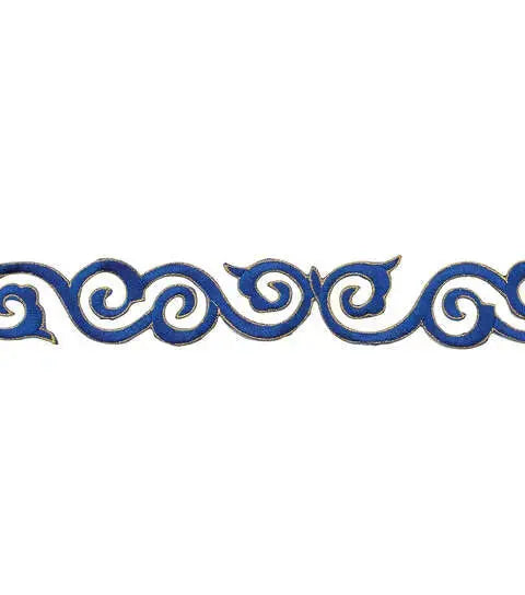 Yaya Han Iron on Wuhan Swirl Trim 1.63" Blue Gold - Per Yard