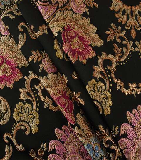 Yaya Han Large Metallic Floral Brocade 53" Fabric Per Yard
