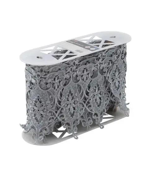 Yaya Han Sew On Bianca Metallic Silver Trim - Per Yard Famore