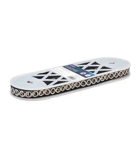 Yaya Han Sew on Fashion Grommet Trim 0.75" Silver - Per Yard