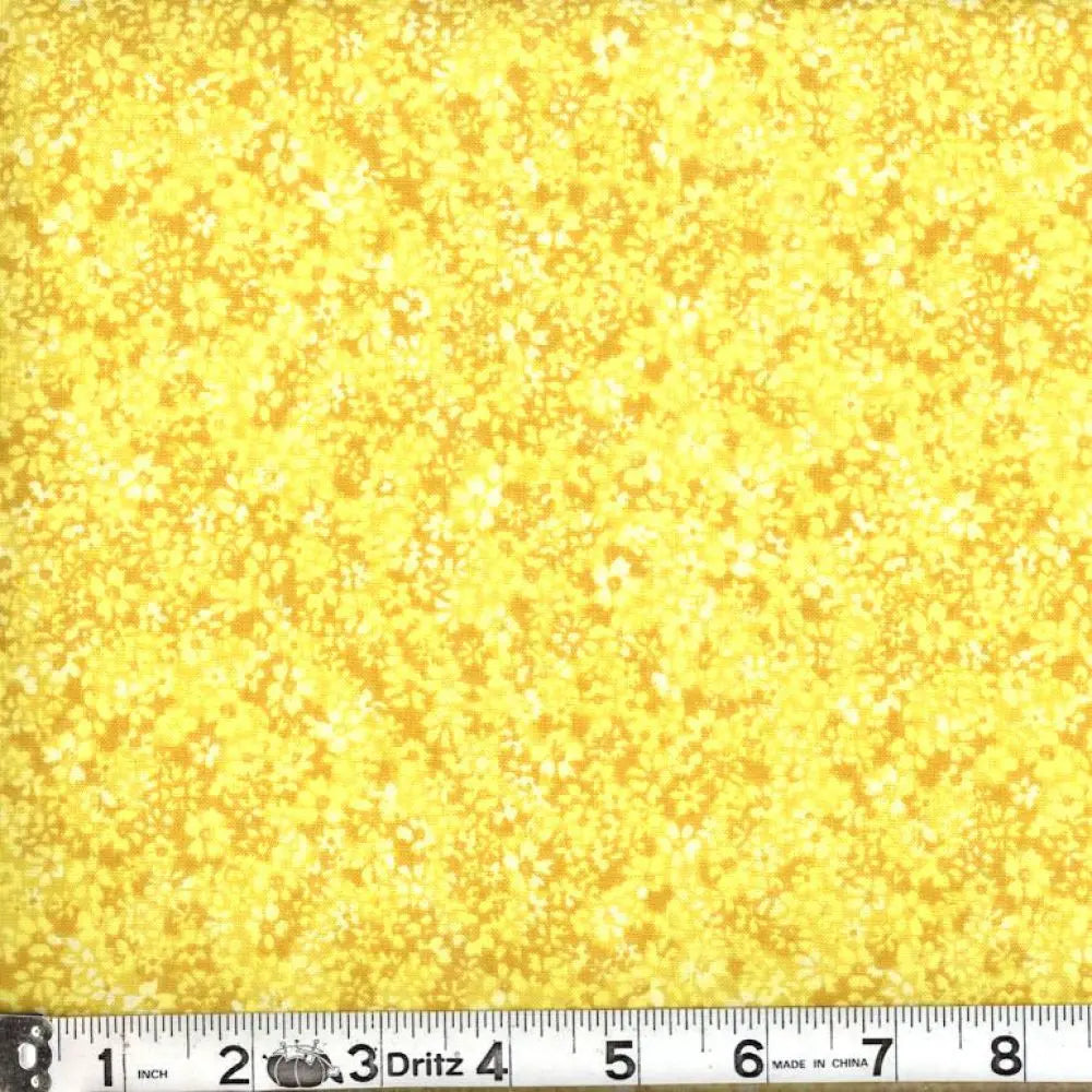 Yellow Confetti Floral 45" wide Fabric per yard