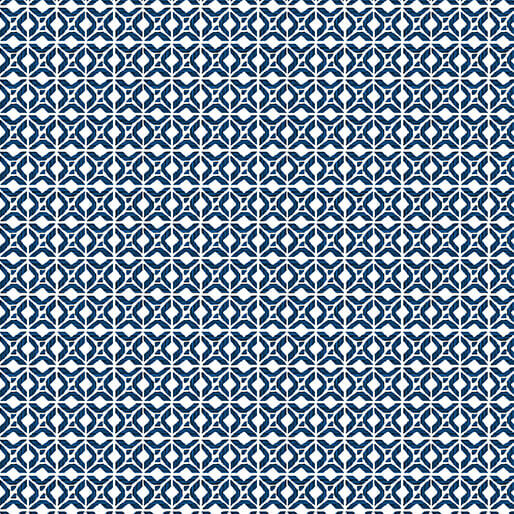Bluesette - Tile Geo - Navy 44" / 45" Fabric Per Yard