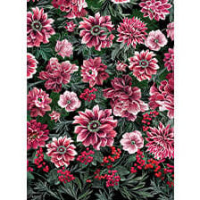 Winterberry Floral - Black 44" / 45" Fabric Per Yard