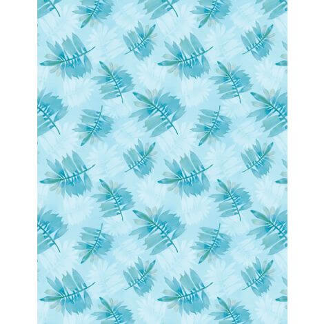 Underwater Wonders - Leaf Toss - Light Blue 44" / 45" Fabric Per Yard