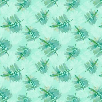 Underwater Wonders - Leaf Toss - Green 44" / 45" Fabric Per Yard