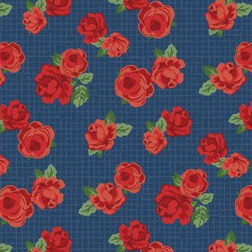 Wilmington Prints Summertime Daydream allover florals navy cotton 3 yard pack