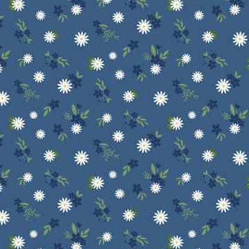 Summertime Daydream - Floral Mix - Blue 44" / 45" Fabric Per Yard