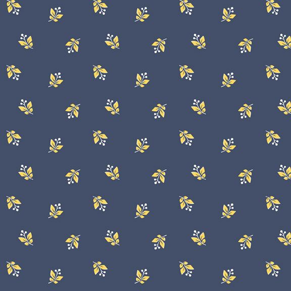 Woof and Warp - Berries - Navy 44" / 45" Fabric Per Yard