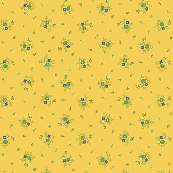 Woof and Warp - Posie - Yellow 44" / 45" Fabric Per Yard