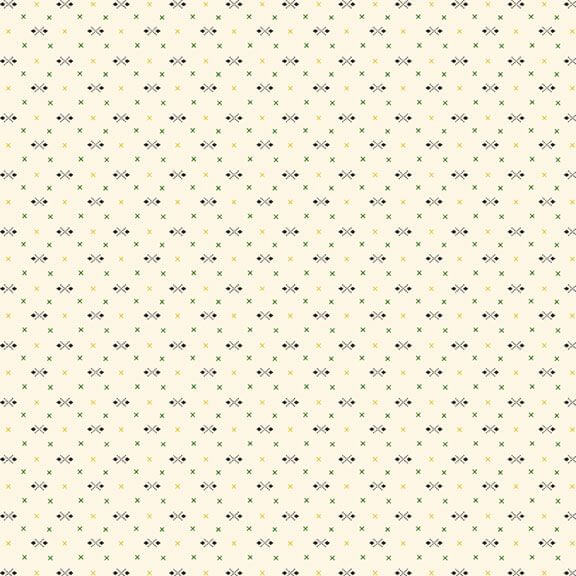 Woof and Warp - X Marks - Cream 44" / 45" Fabric Per Yard