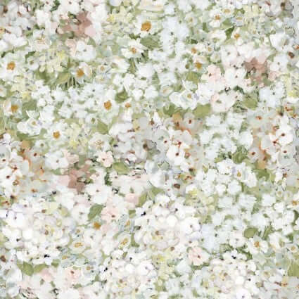 Hydrangea Reverie - Floral - White 44" / 45" Fabric Per Yard
