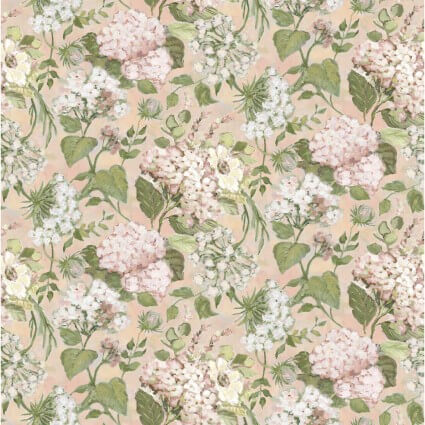 Hydrangea Reverie - Packed Floral 44" / 45" Fabric Per Yard