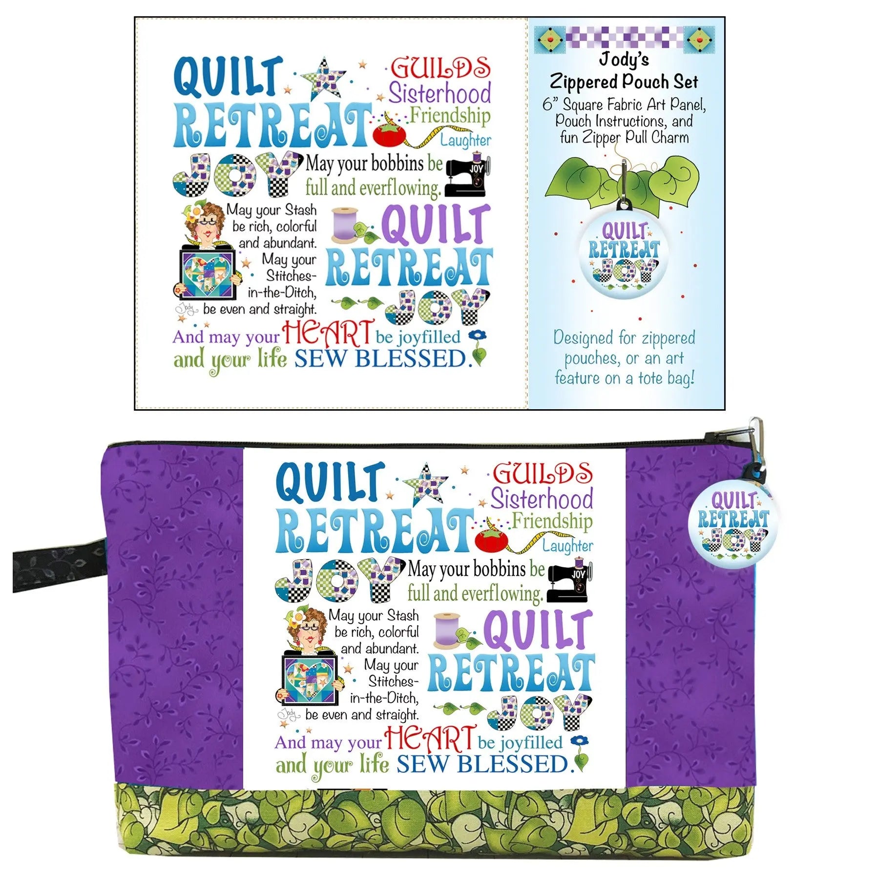 Zipper Pouch Set Quilt Retreat Joy - Linda's Electric Quilters
