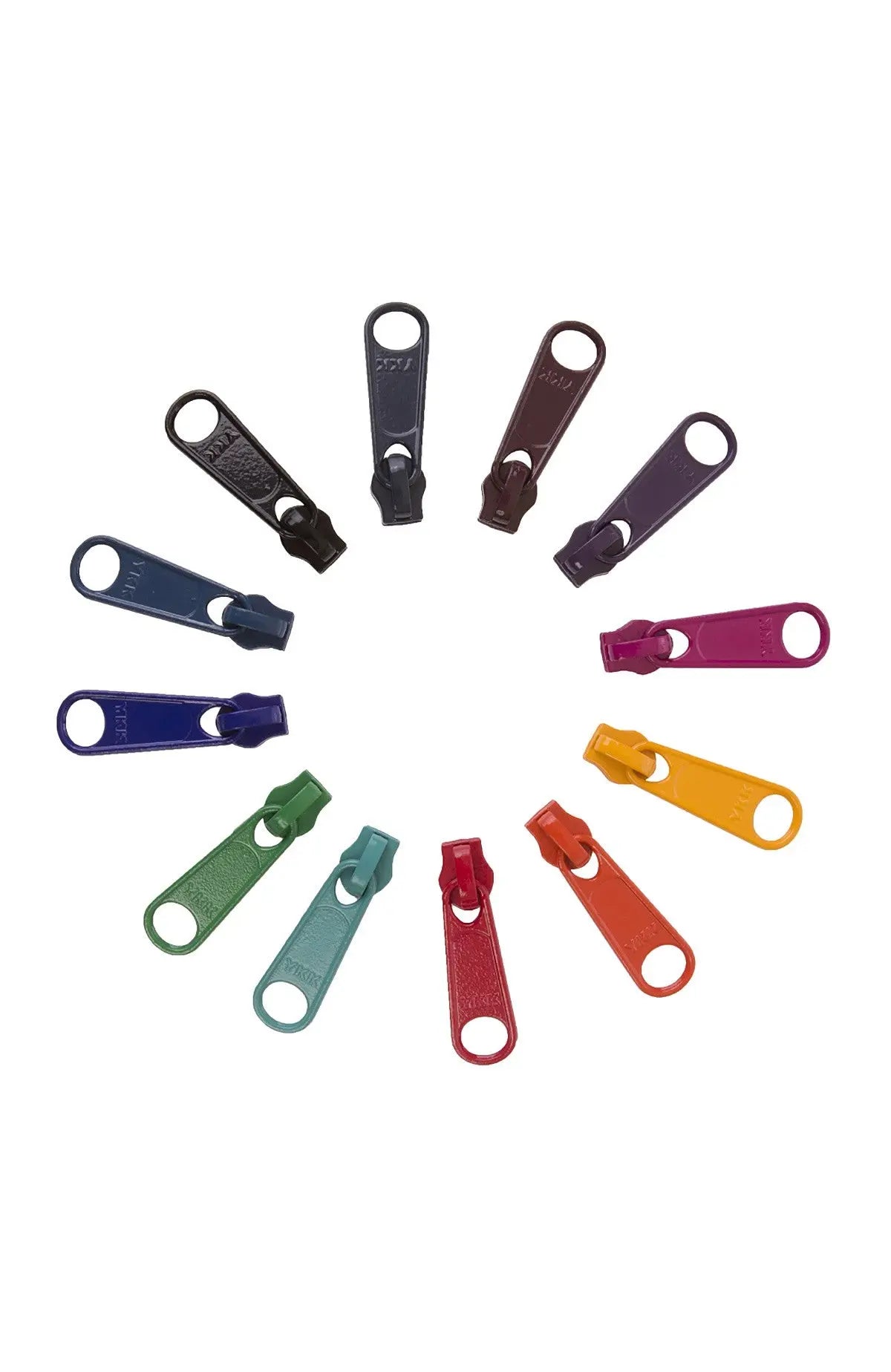 Zipper Pull Set - DARKS - 12 #4.5 pulls - Linda's Electric Quilters