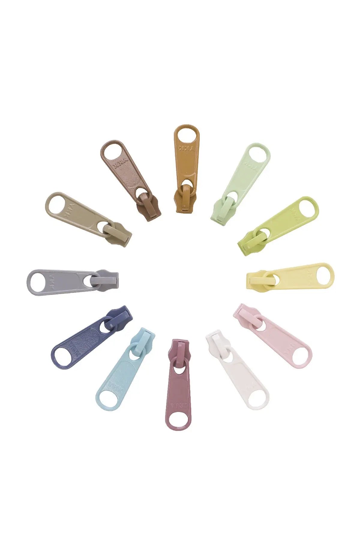 Zipper Pull Set - LIGHTS - 12 #4.5 pulls - Linda's Electric Quilters