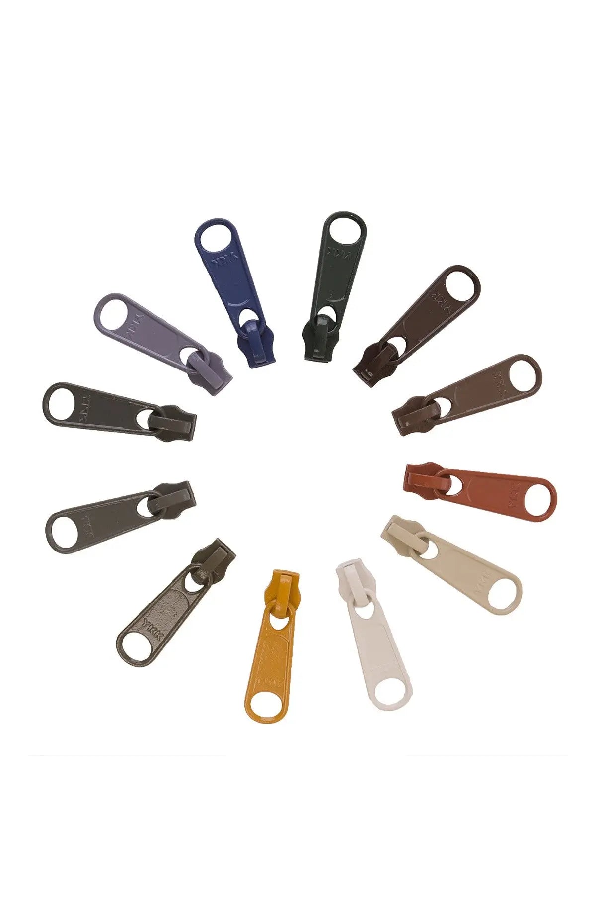 Zipper Pull Set - NEUTRALS - 12 #4.5 pulls - Linda's Electric Quilters