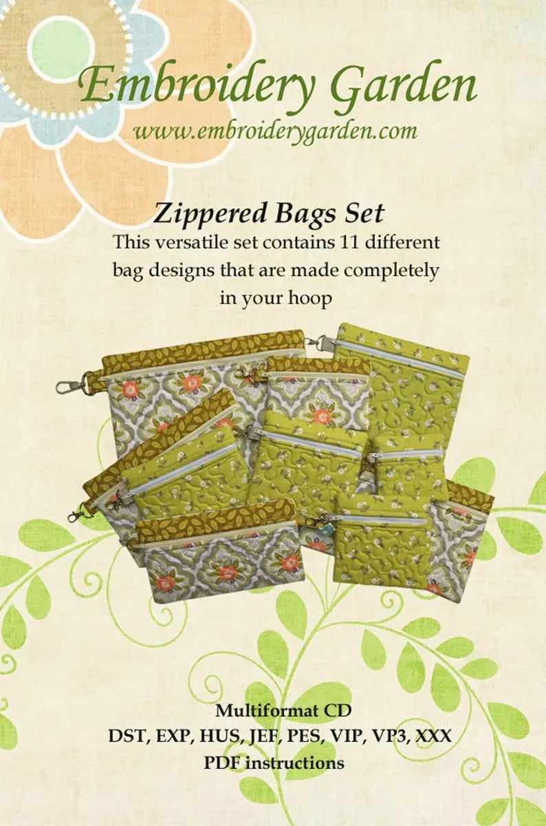 Zippered Bags Set CD - Linda's Electric Quilters