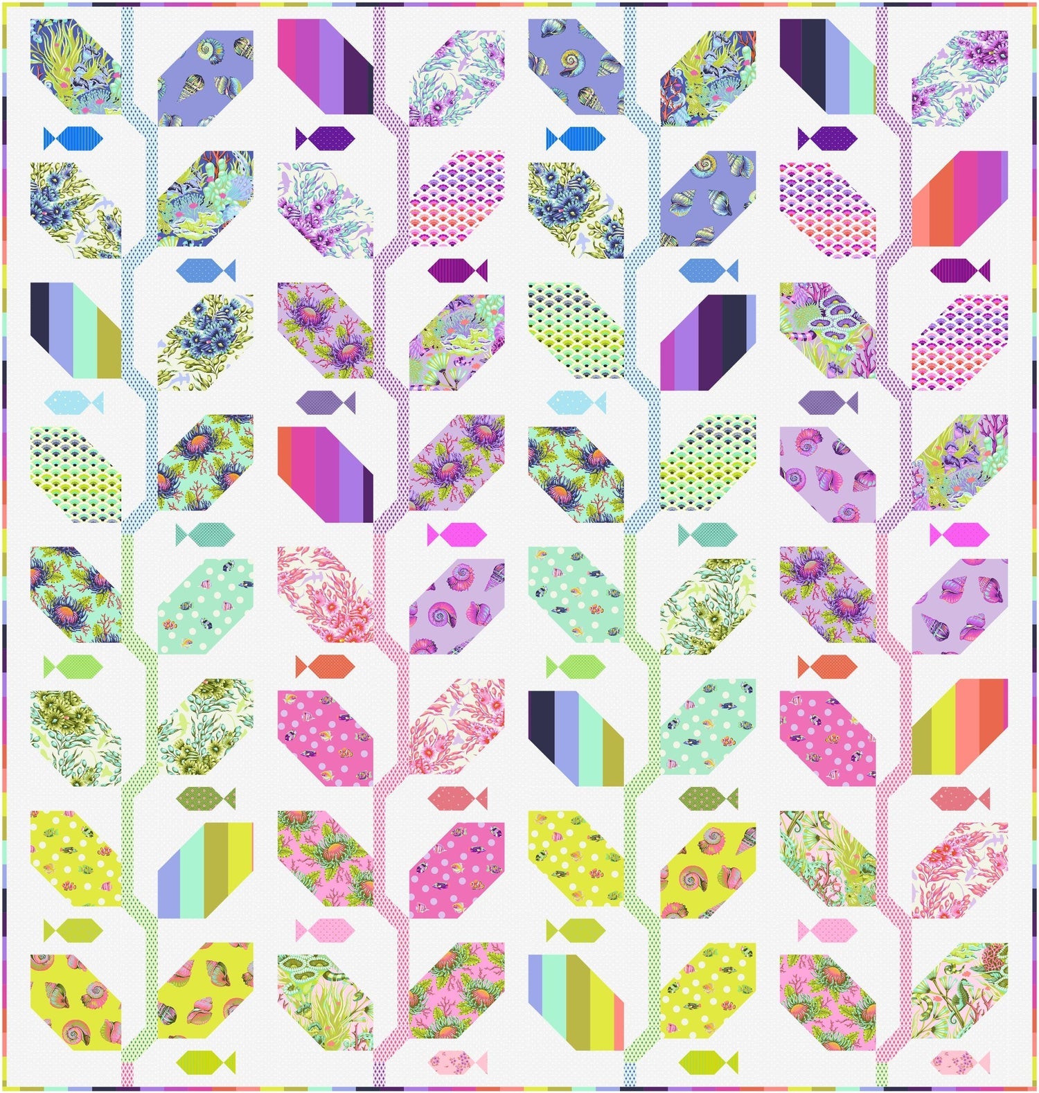 Floral Reef Marine Meadow Quilt Kit