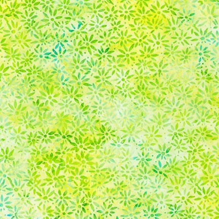 Robert Kaufman Summer Zest Batik lime quilting cotton