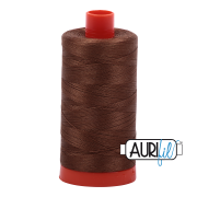 Aurifil 50wt Mako cotton thread dark antique gold 2372 spool