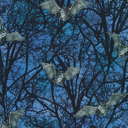Robert Kaufman Raven Moon 19487-282 spooky Halloween cotton