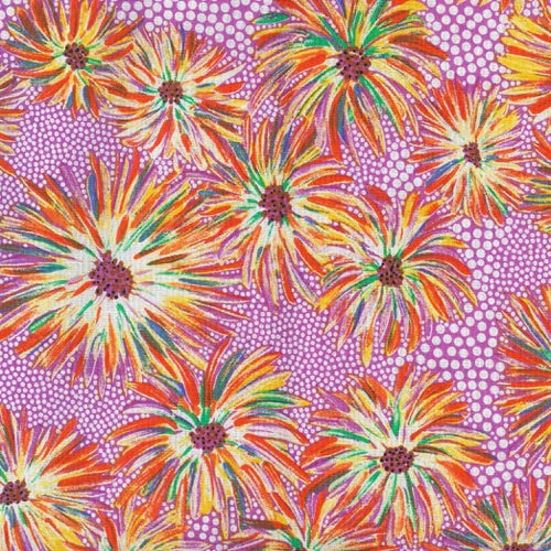 Black Possum Purple quilting fabric by M and S Textiles Australia