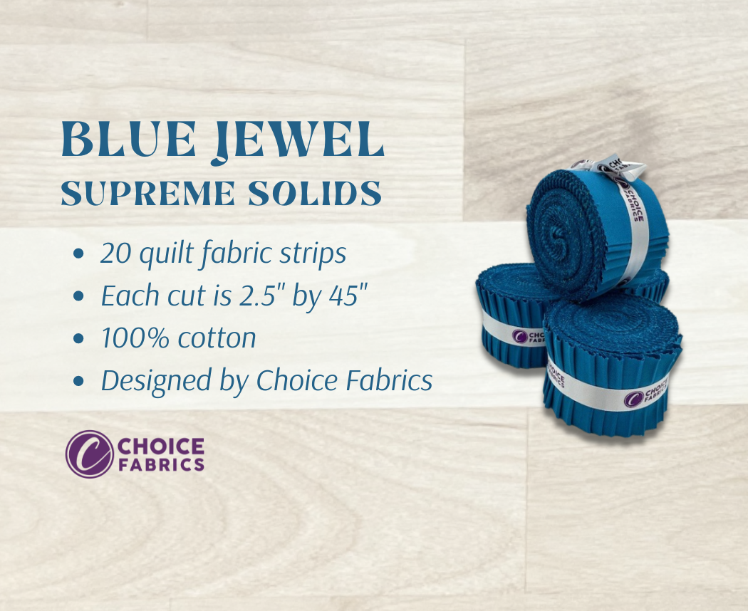 Blue Supreme Solids - 2.5" Roll - Blue Jewel (20 cuts)