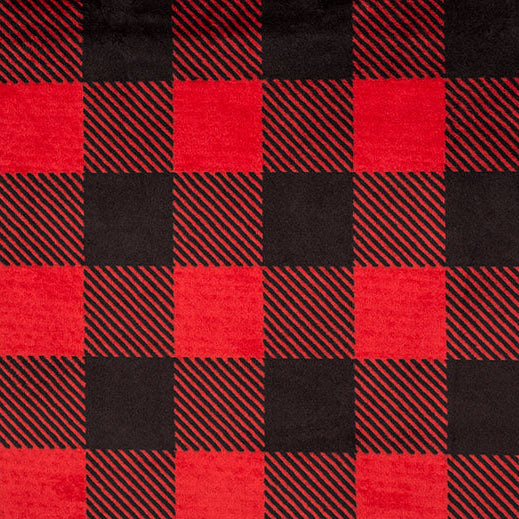 Buffalo Check Cuddle® Scarlet/Black 58/60" Fabric Per Yard