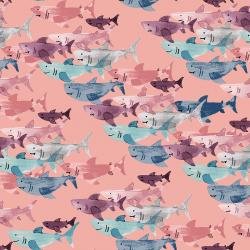Cotton and Steel Kaikoura shark frenzy shell