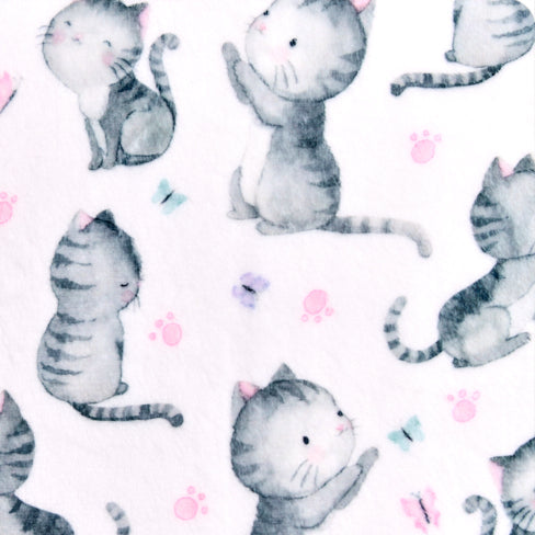 Hot Pink Are You Kitten Me Cloud Cuddle 58/60" Fabric Per Yard