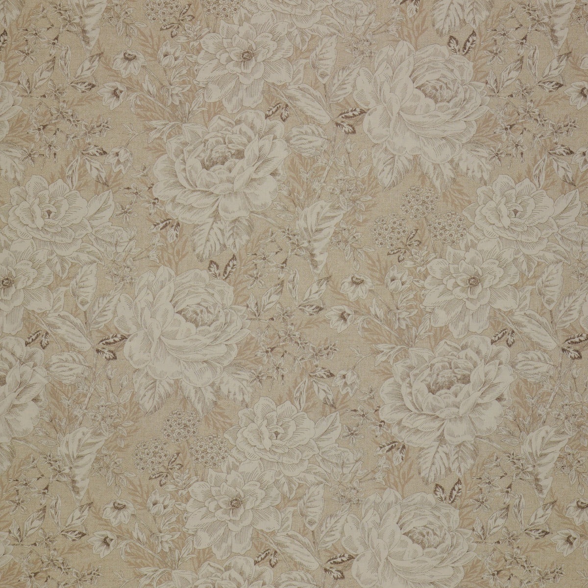 Charlotte Vintage Floral Linen 108" Wideback Fabric Per Yard