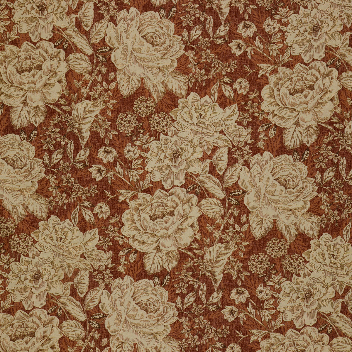 Charlotte Vintage Floral Cinnamon 108" Wideback Fabric Per Yard