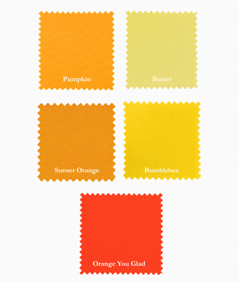 Orange, Yellow Supreme Solids - Fat Quarter Bundle - 10 pack (Citrus)