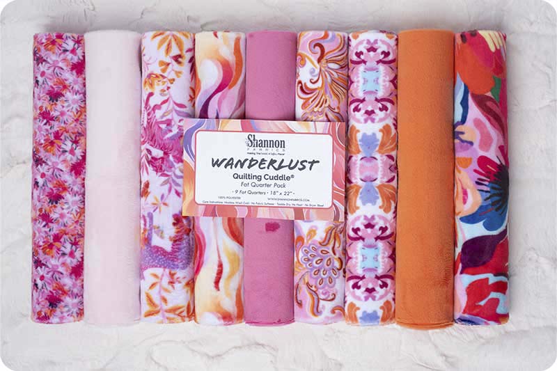 Quilting Cuddle Fat Quarter Pack Wanderlust Pink
