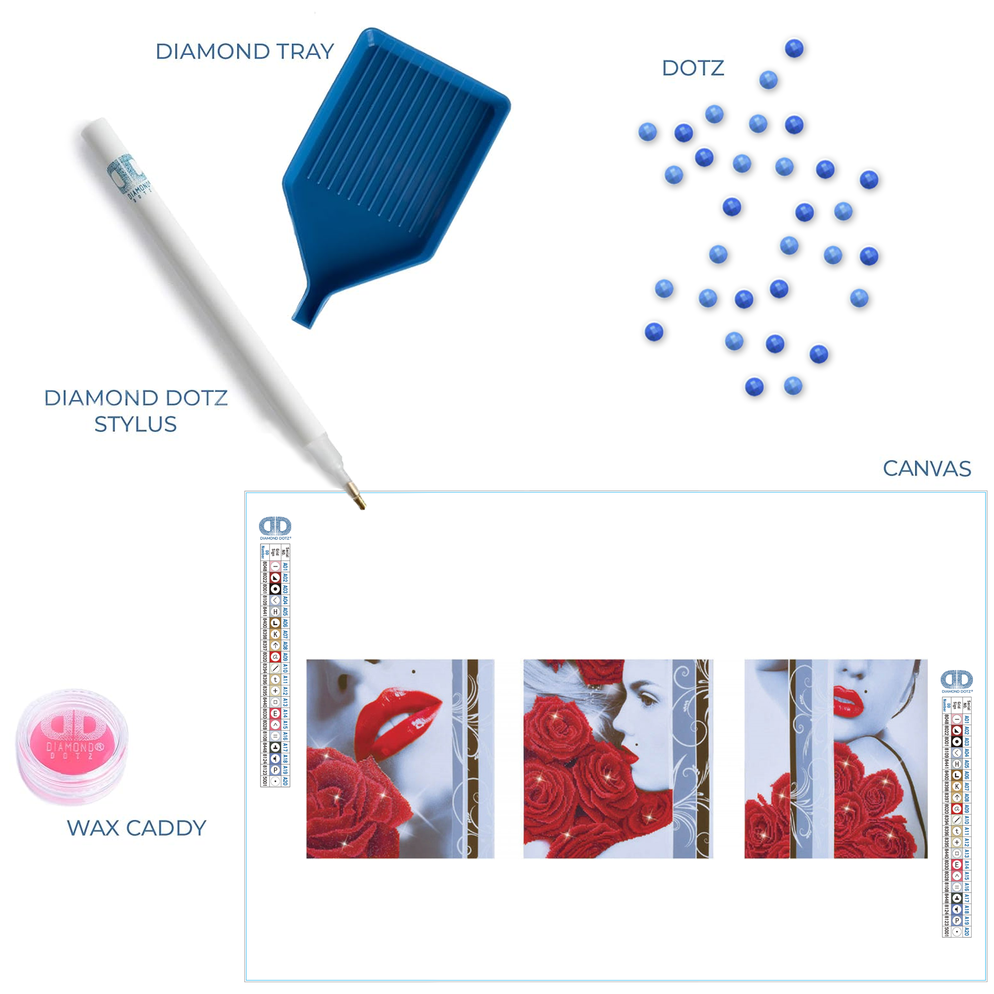 Diamond Dotz Rose Romance - 55.9" x 18.5"