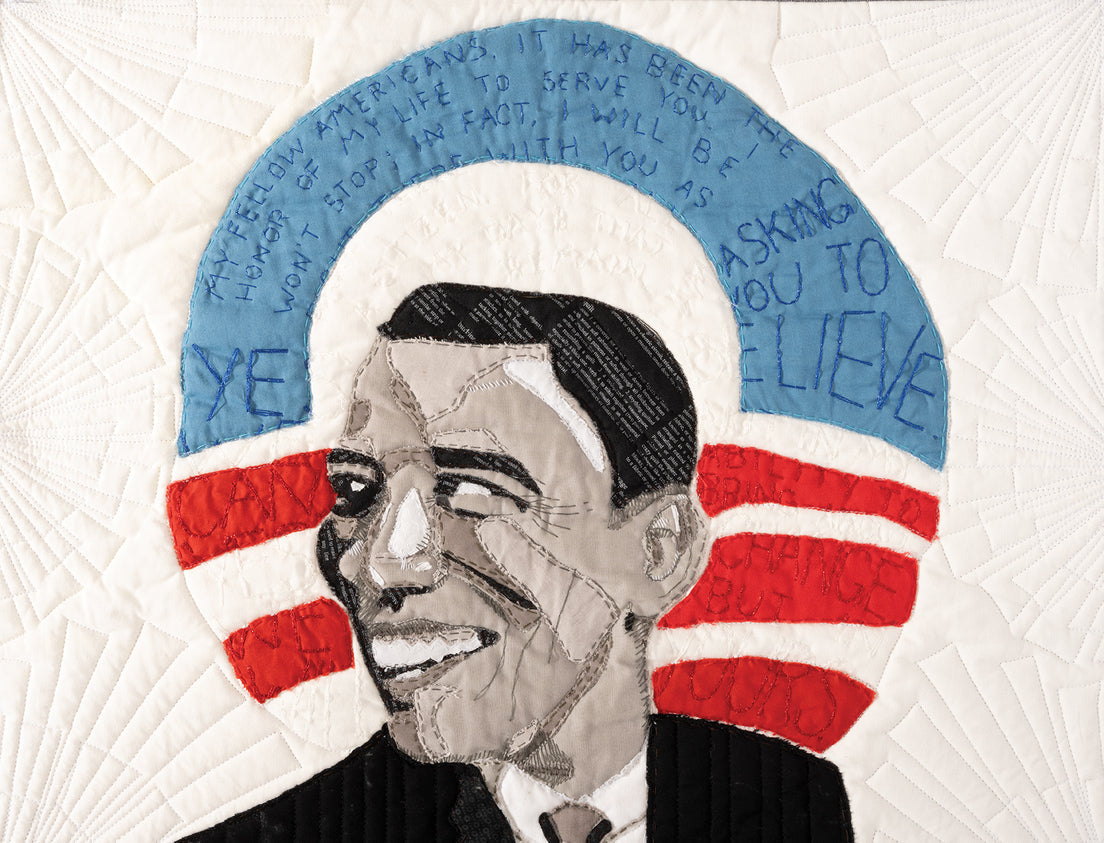 Barack Obama Mini-Quilt Portrait Series