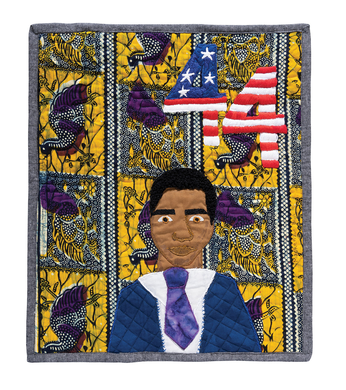 Barack Obama Mini-Quilt Portrait Series