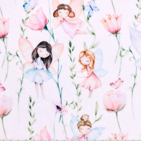 Multi Fairy Garden Digital Cuddle 58/60" Fabric Per Yard