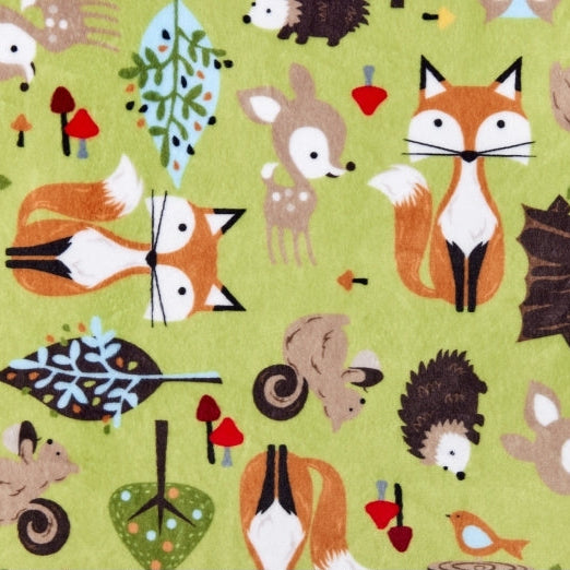 Kiwi Forest Tail Digital Cuddle 58/60" Fabric Per Yard
