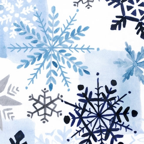 Navy Snowfall Digital Cuddle 58/60" Fabric Per Yard