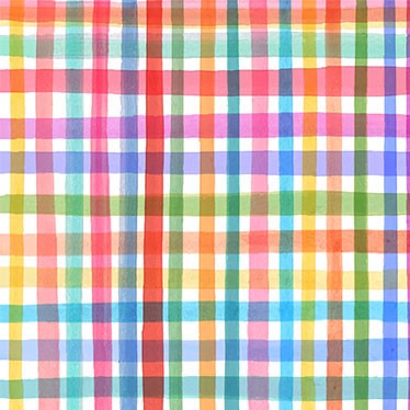 Multi Rainbow Plaid Books are Magic Cotton 44"/45" Fabric Per Yard