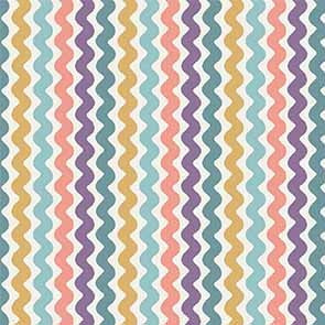 Colorful Ric Rac Multicolor 44"/45" Cotton Fabric Per Yard