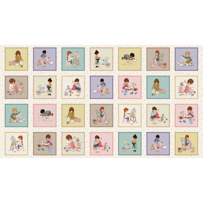 Let's Get Crafty Multicolor 44"/45" Cotton Fabric Per Yard